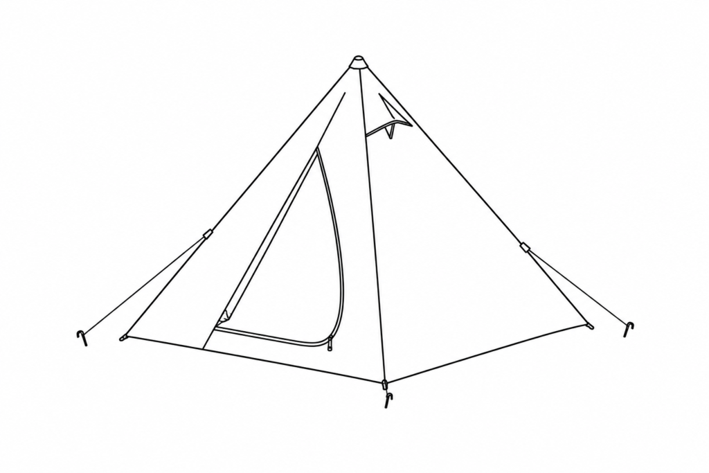 Tente de type : Pyramidale